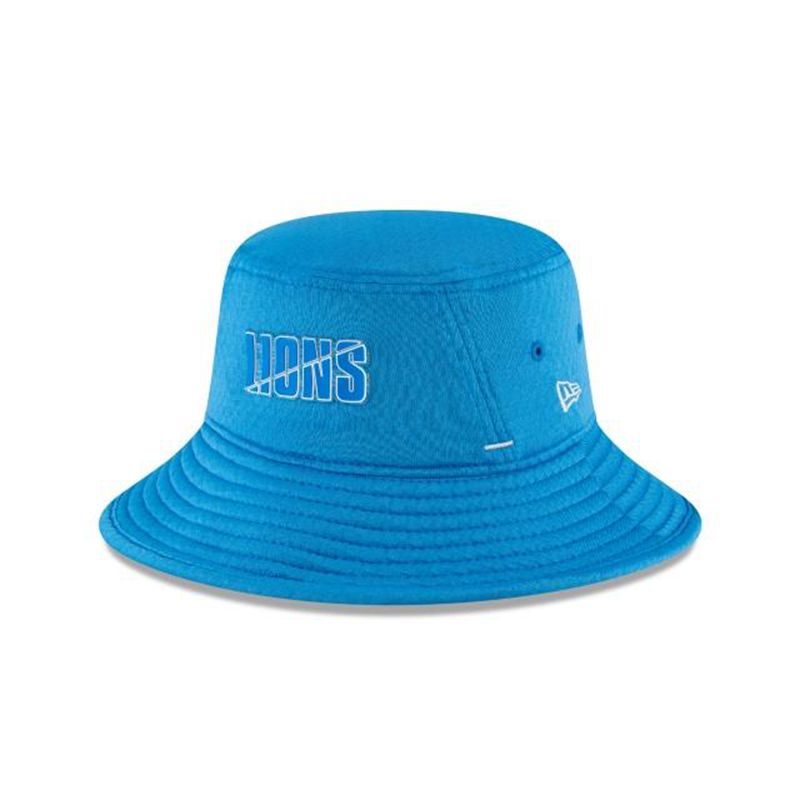 NFL Detroit Lions Official Summer Sideline Stretch (PJP5374) - Blue New Era Bucket Hats